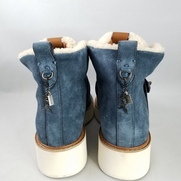 NEW Womens 9.5 COACH Boots - Navy Blue G1354 - Picture 7 of 11